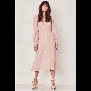 LoveShackFancy Pink Melrose Dress